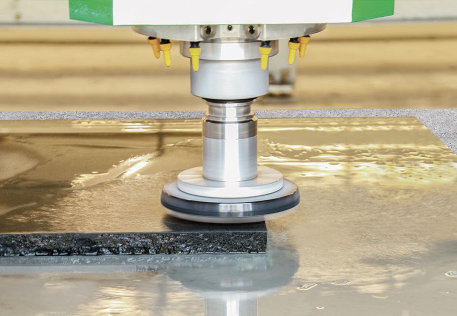 Detail cnc slab polishing machine for surface finishing of marble slabs